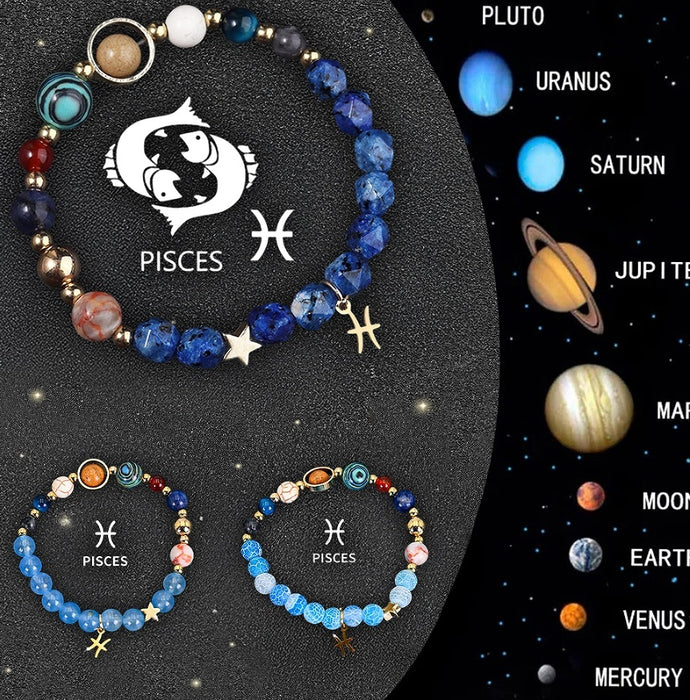 Twelve Zodiac Crystal Bracelets
