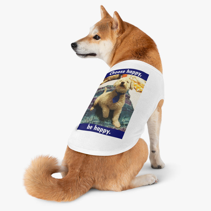 Pet Tank Top — "Choose Happy, Be Happy" Dog Photo Tank
