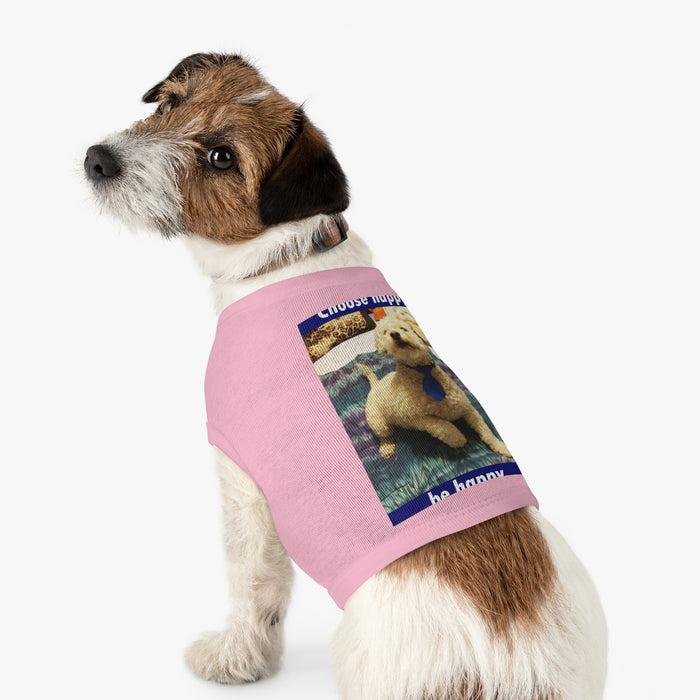 Pet Tank Top — "Choose Happy, Be Happy" Dog Photo Tank