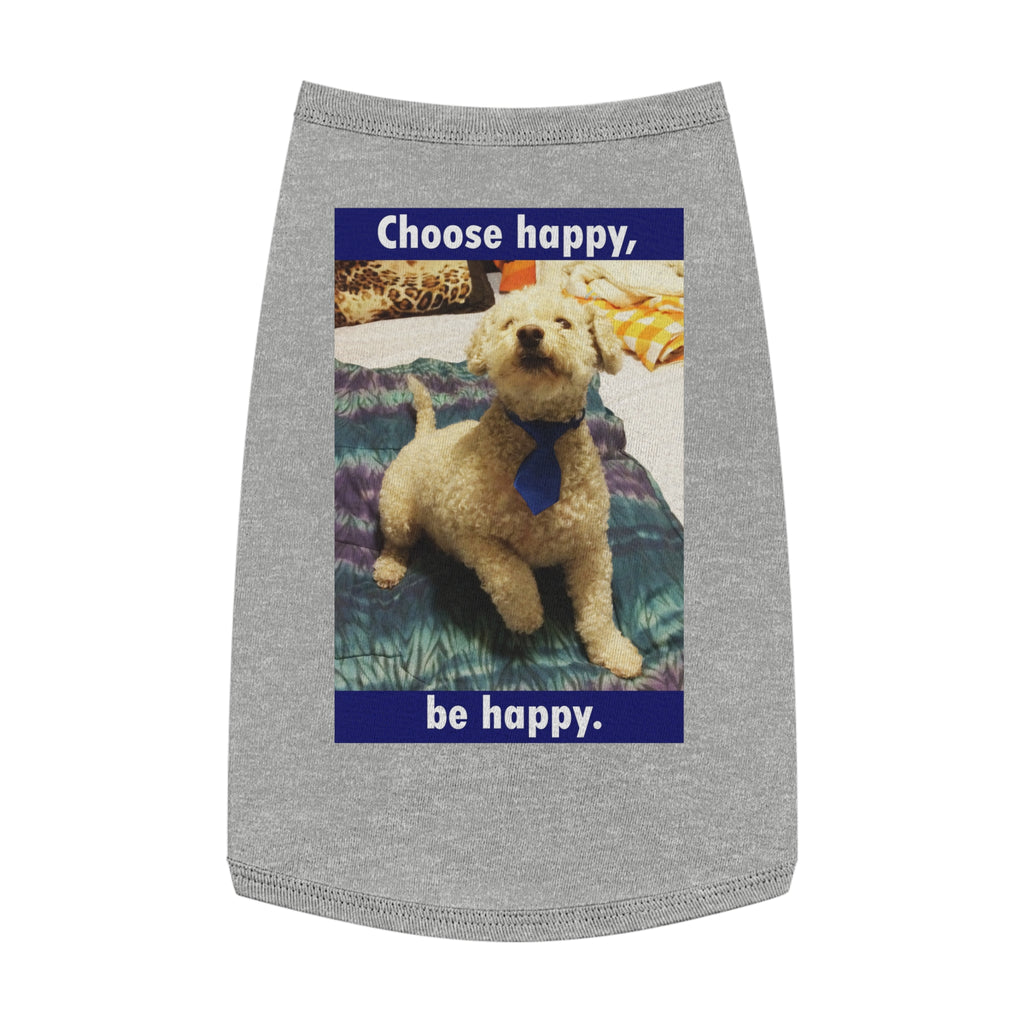 Pet Tank Top — "Choose Happy, Be Happy" Dog Photo Tank
