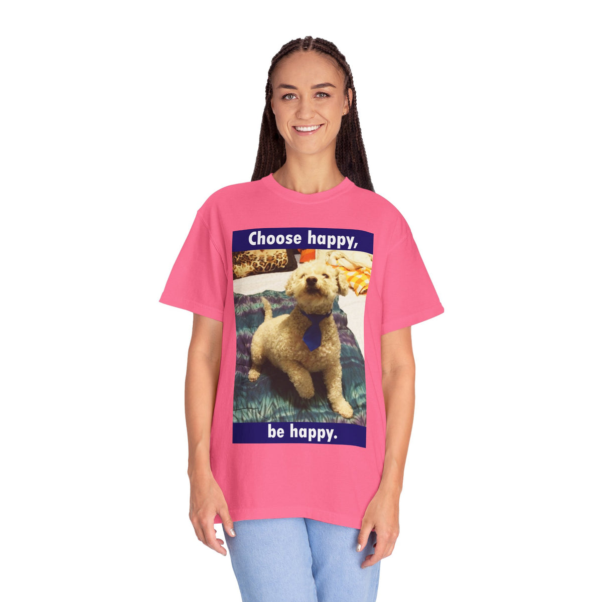 Choose Happy Puppy T-Shirt — "Choose happy, be happy." Motivational Dog Tee