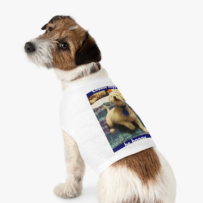 Pet Tank Top — "Choose Happy, Be Happy" Dog Photo Tank
