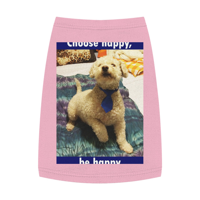 Pet Tank Top — "Choose Happy, Be Happy" Dog Photo Tank