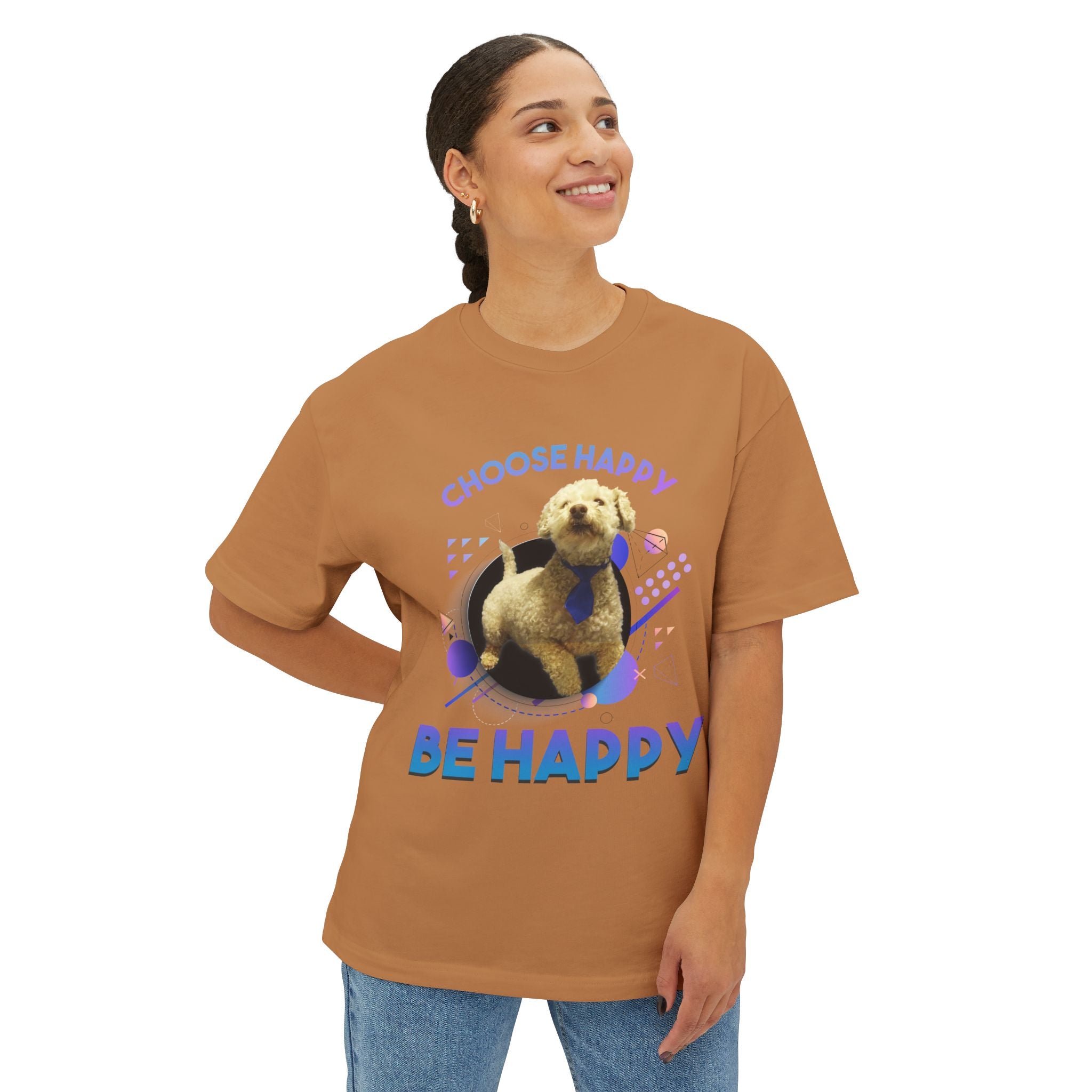 Choose Happy Puppy Be Happy T-Shirt | Dog Positivity Tee
