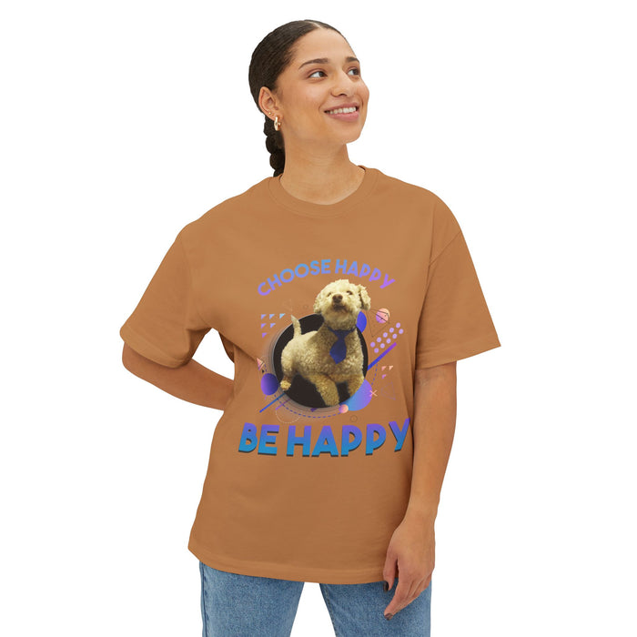 Choose Happy Puppy Be Happy T-Shirt | Dog Positivity Tee