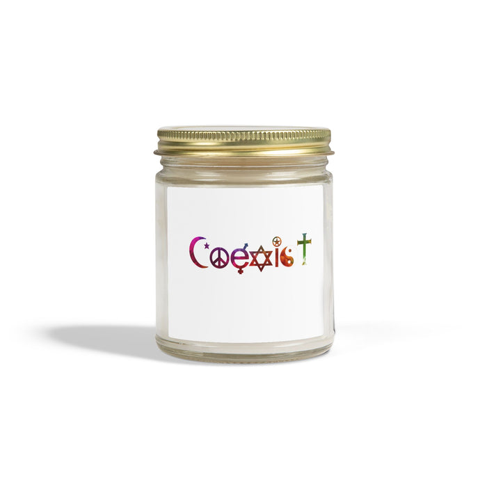 Coexist Logo Coconut Apricot Candle | 4oz 9oz Soy Blend Jar