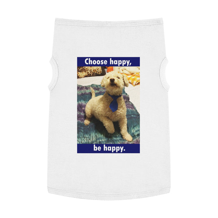 Pet Tank Top — "Choose Happy, Be Happy" Dog Photo Tank