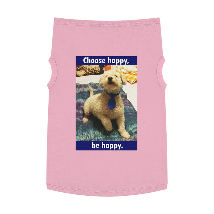Pet Tank Top — "Choose Happy, Be Happy" Dog Photo Tank