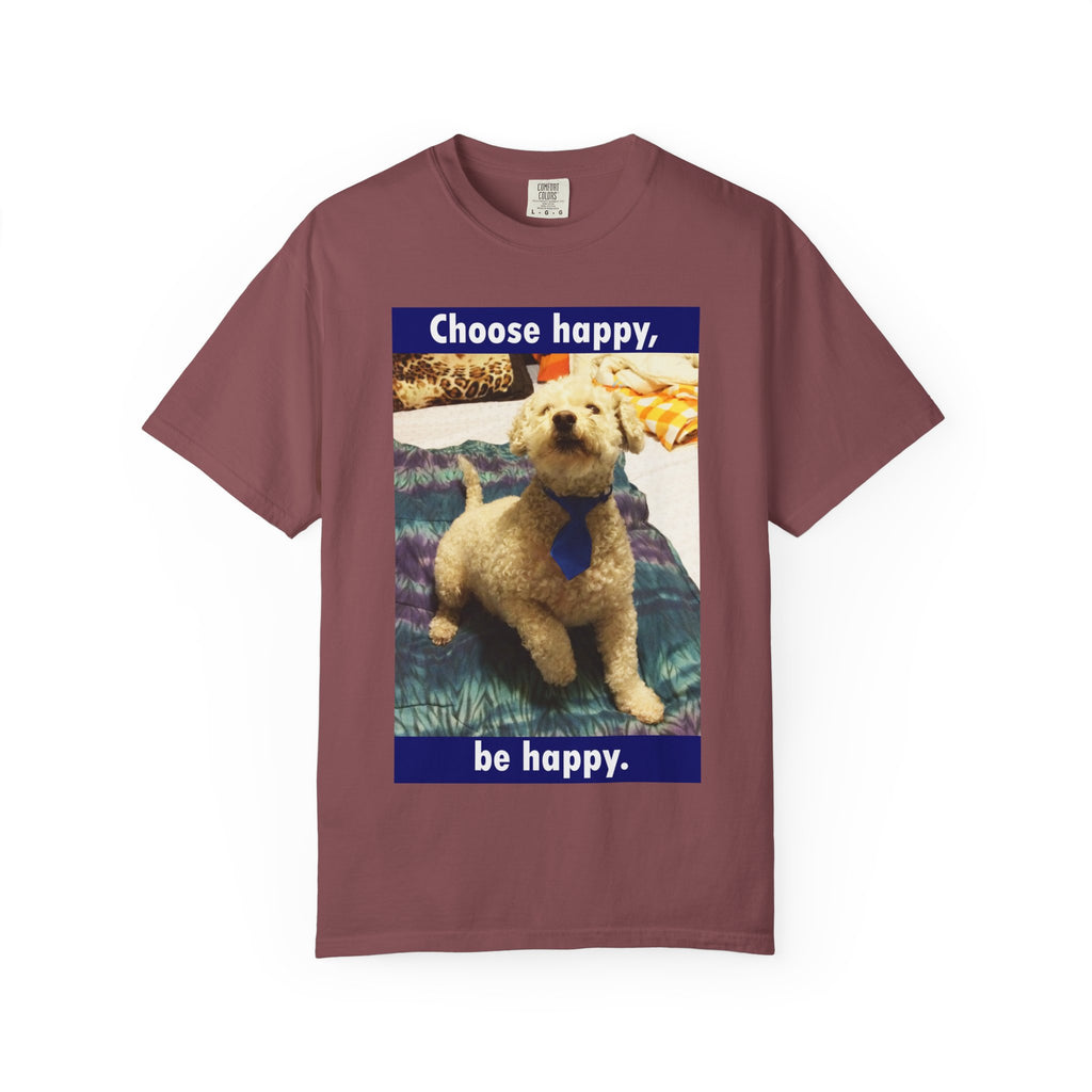 Choose Happy Puppy T-Shirt — "Choose happy, be happy." Motivational Dog Tee