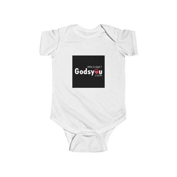 Godsyou Logo Infant Bodysuit | Minimal Logo Baby Onesie