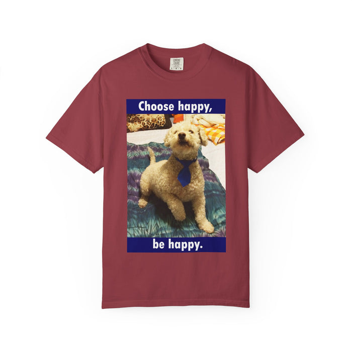 Choose Happy Puppy T-Shirt — "Choose happy, be happy." Motivational Dog Tee