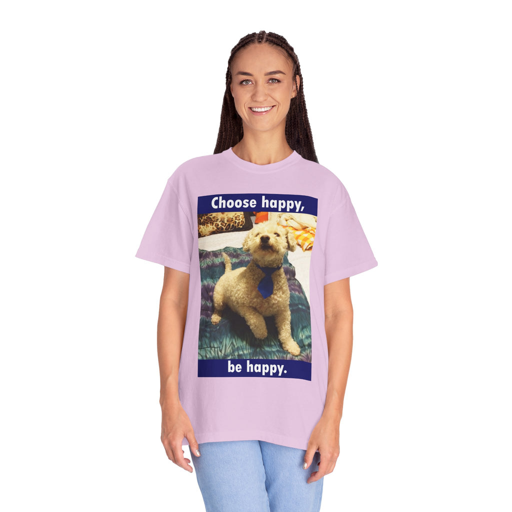Choose Happy Puppy T-Shirt — "Choose happy, be happy." Motivational Dog Tee