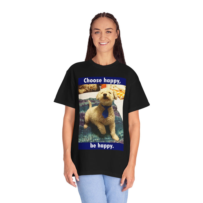 Choose Happy Puppy T-Shirt — "Choose happy, be happy." Motivational Dog Tee