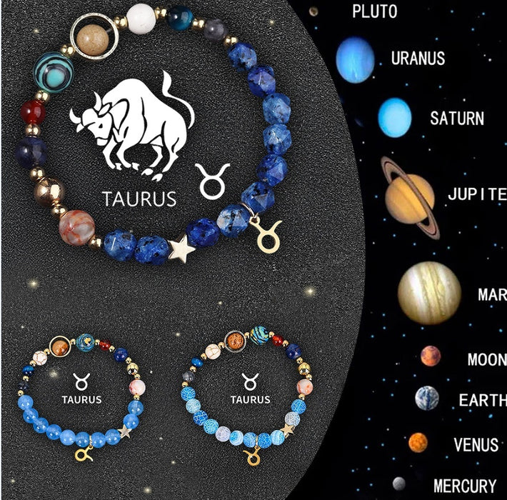 Twelve Zodiac Crystal Bracelets