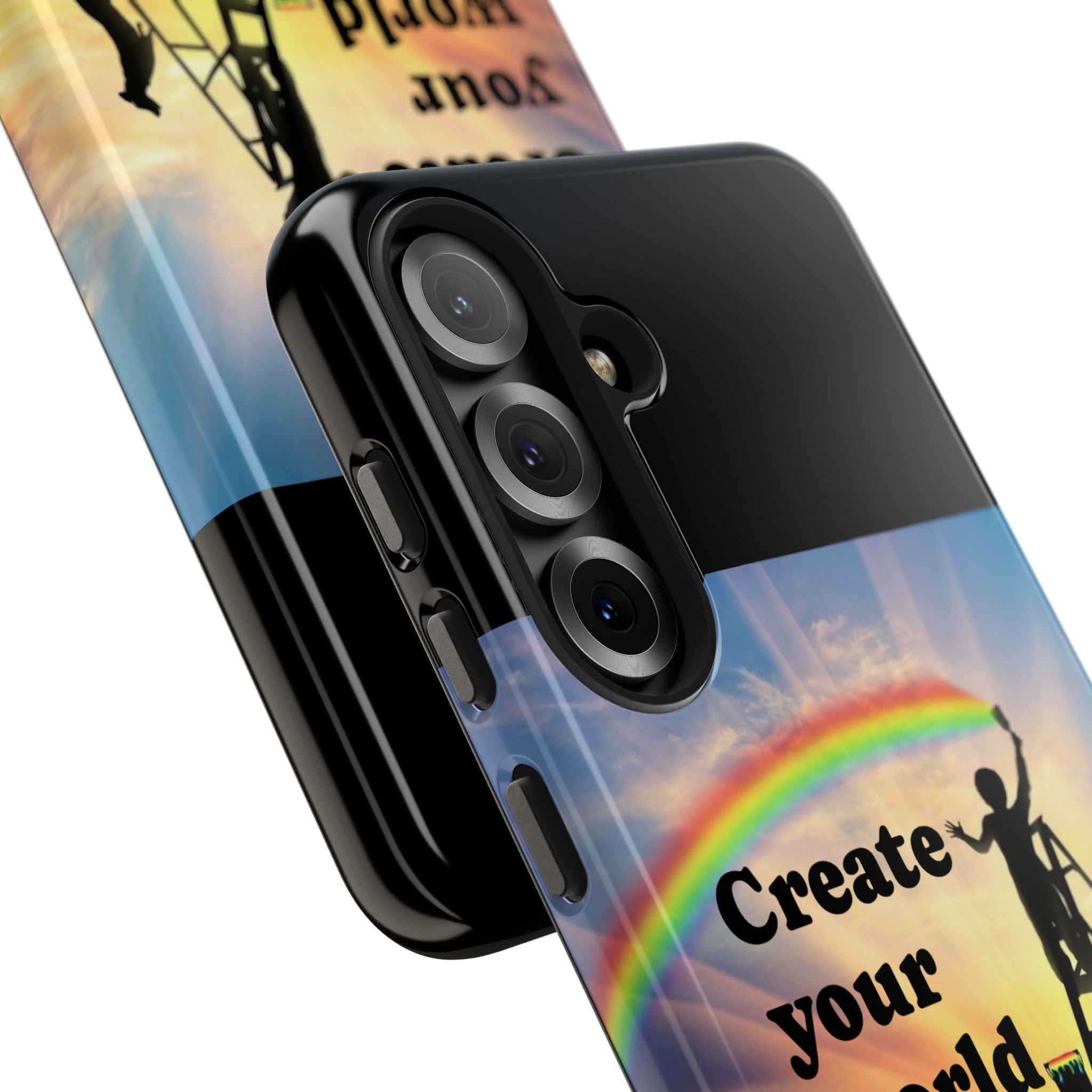 Create Your World Tough Phone Case – Inspirational Rainbow Art Protective Cover
