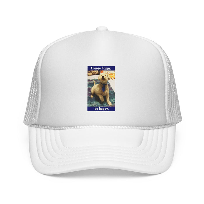 Trucker Hat - "Choose Happy, Be Happy" Dog Graphic