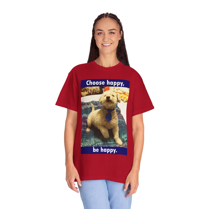 Choose Happy Puppy T-Shirt — "Choose happy, be happy." Motivational Dog Tee
