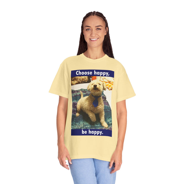 Choose Happy Puppy T-Shirt — "Choose happy, be happy." Motivational Dog Tee