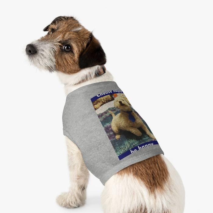 Pet Tank Top — "Choose Happy, Be Happy" Dog Photo Tank