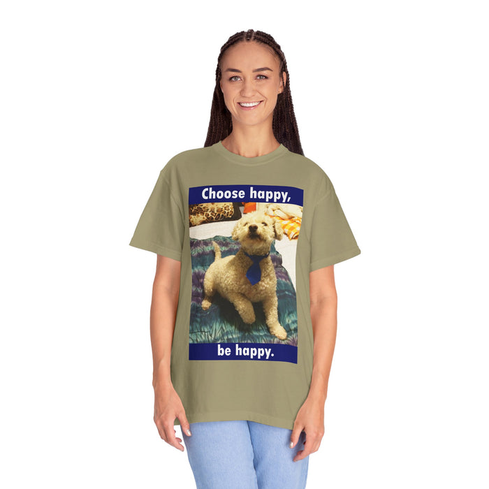 Choose Happy Puppy T-Shirt — "Choose happy, be happy." Motivational Dog Tee