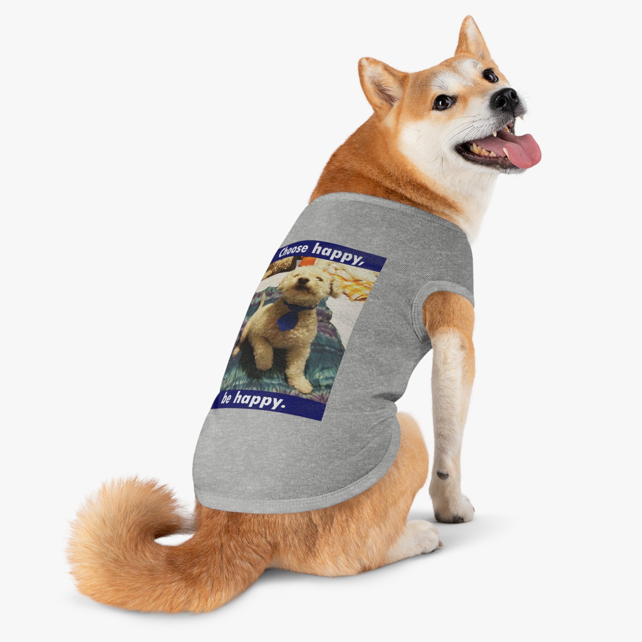Pet Tank Top — "Choose Happy, Be Happy" Dog Photo Tank