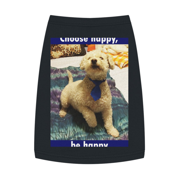 Pet Tank Top — "Choose Happy, Be Happy" Dog Photo Tank