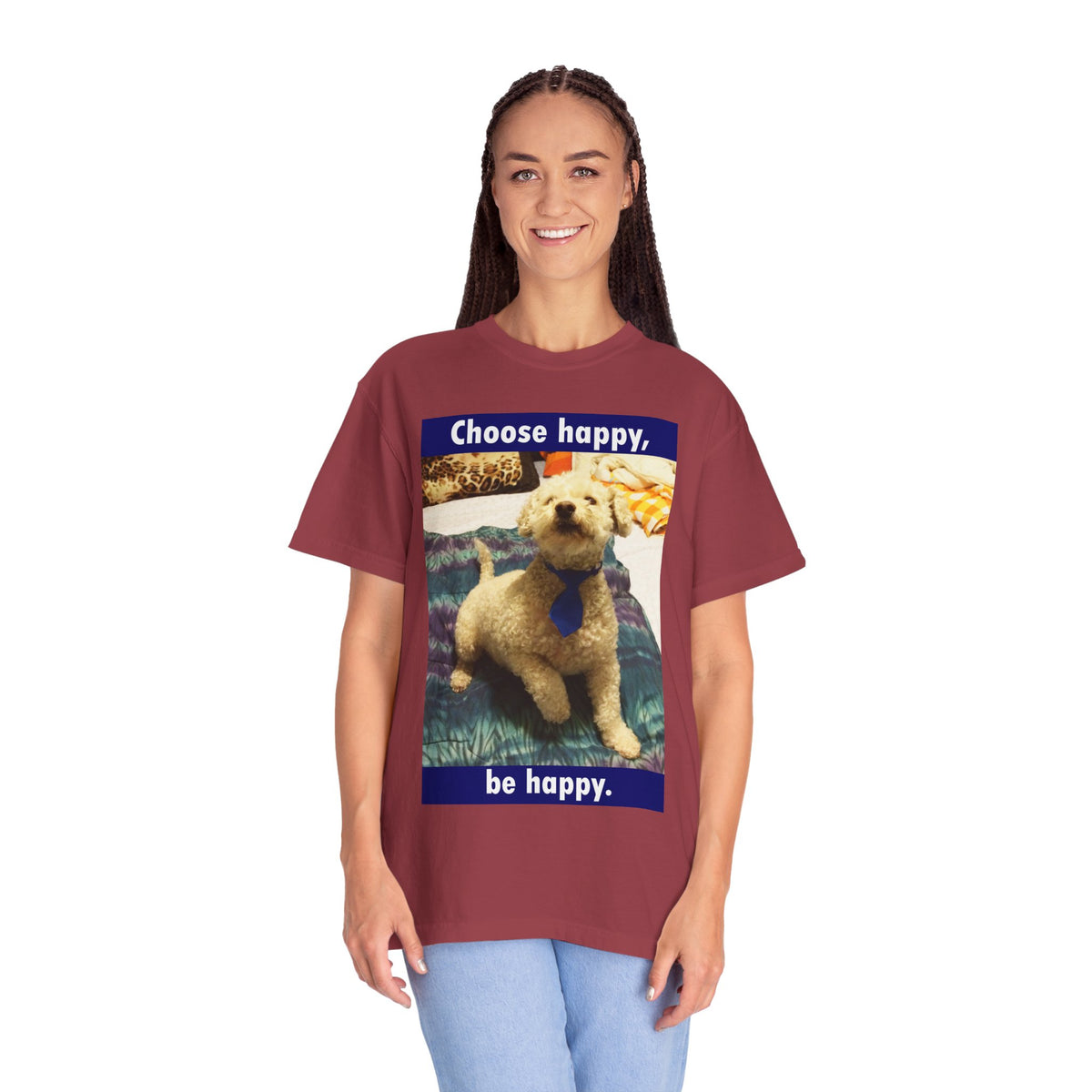 Choose Happy Puppy T-Shirt — "Choose happy, be happy." Motivational Dog Tee