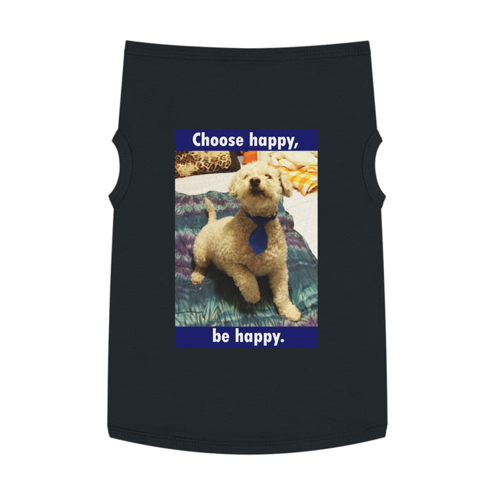 Pet Tank Top — "Choose Happy, Be Happy" Dog Photo Tank