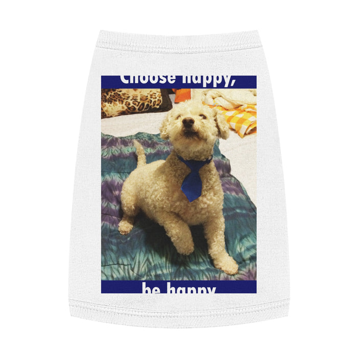 Pet Tank Top — "Choose Happy, Be Happy" Dog Photo Tank