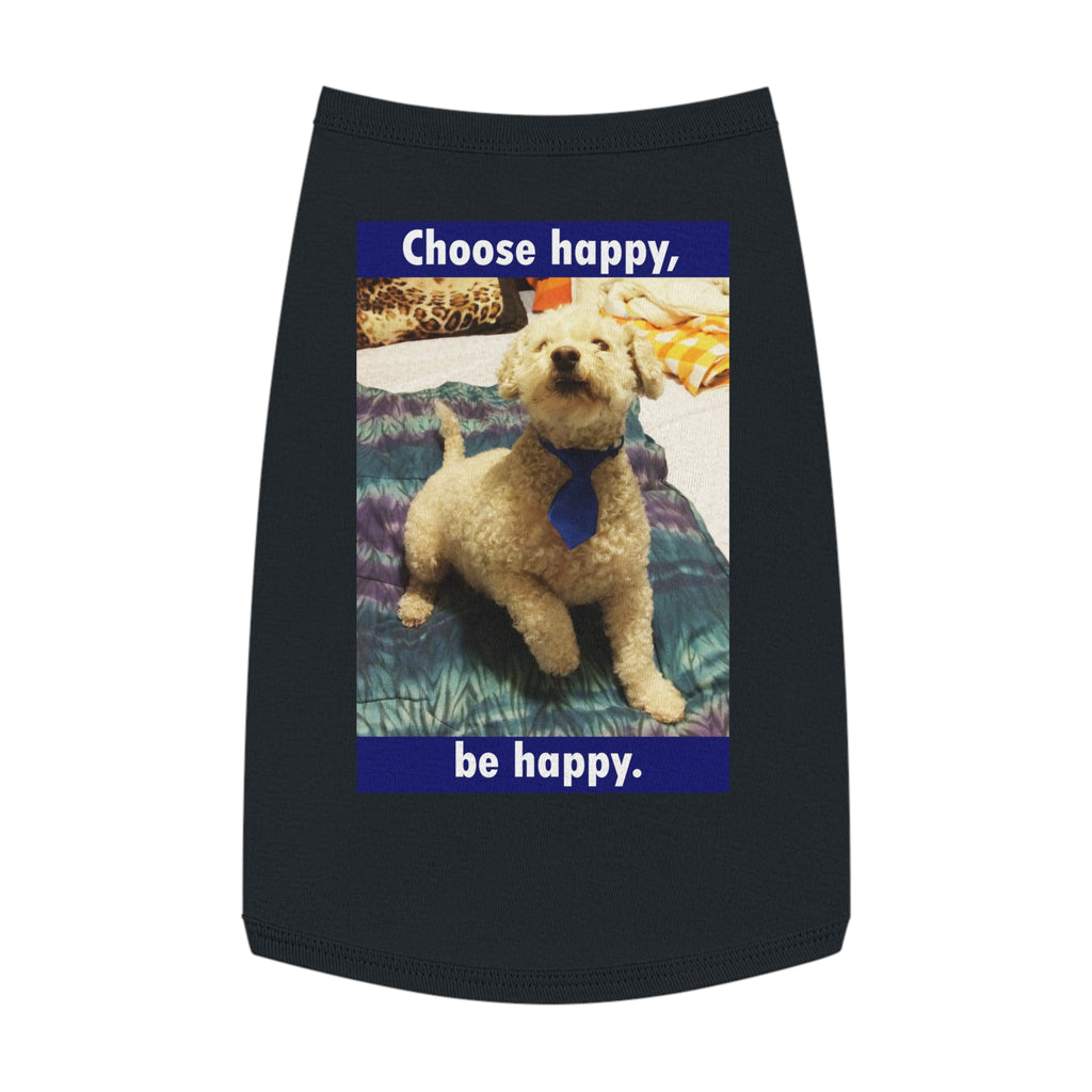Pet Tank Top — "Choose Happy, Be Happy" Dog Photo Tank