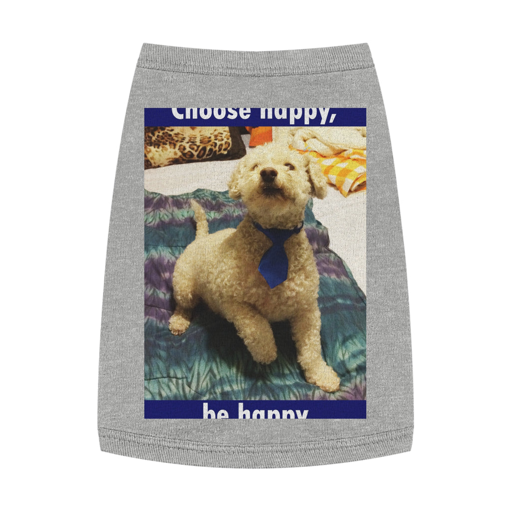 Pet Tank Top — "Choose Happy, Be Happy" Dog Photo Tank