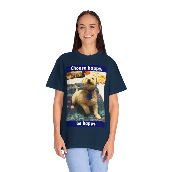 Choose Happy Puppy T-Shirt — "Choose happy, be happy." Motivational Dog Tee