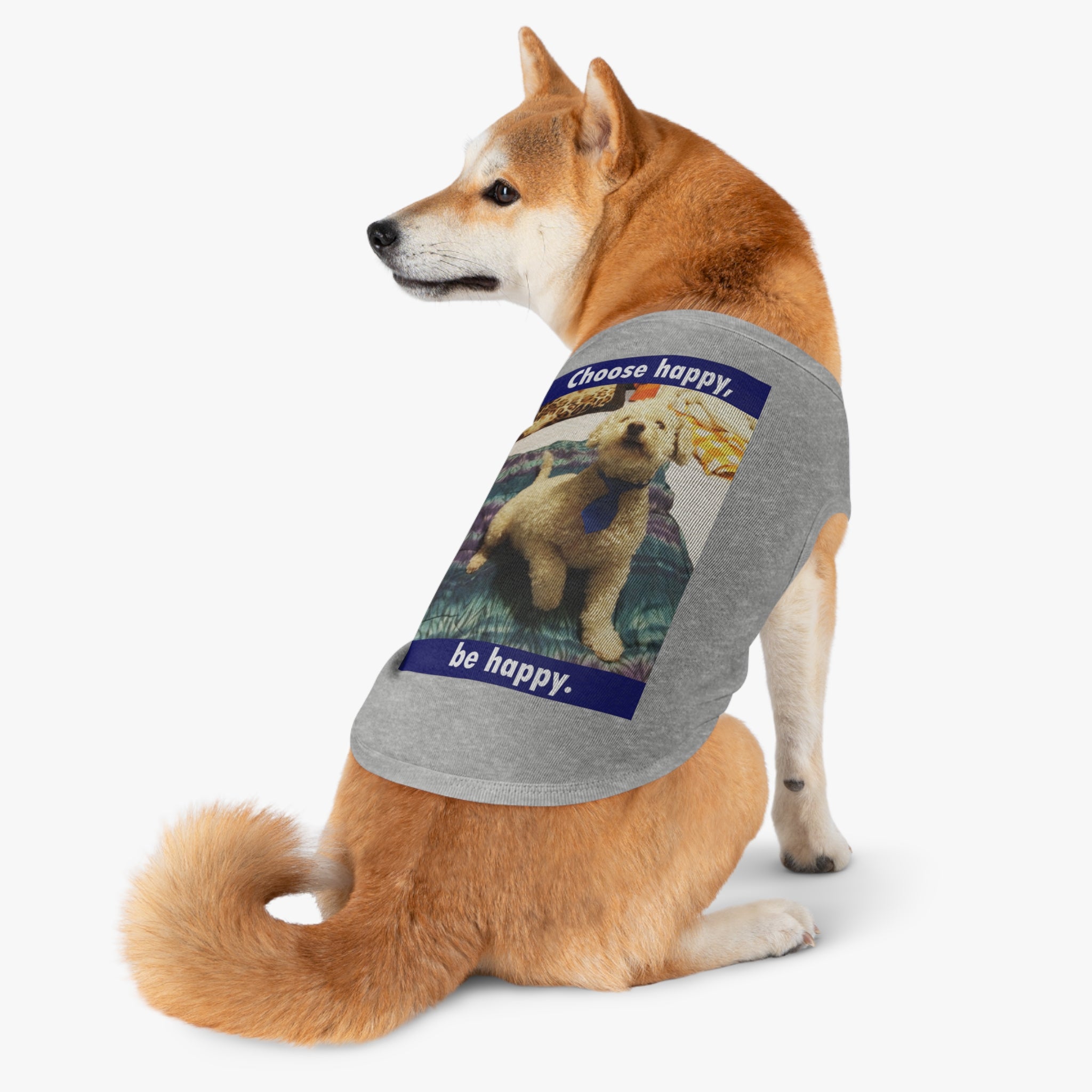 Pet Tank Top — "Choose Happy, Be Happy" Dog Photo Tank