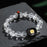 Natural White Crystal Ebony Five Warp Bracelets