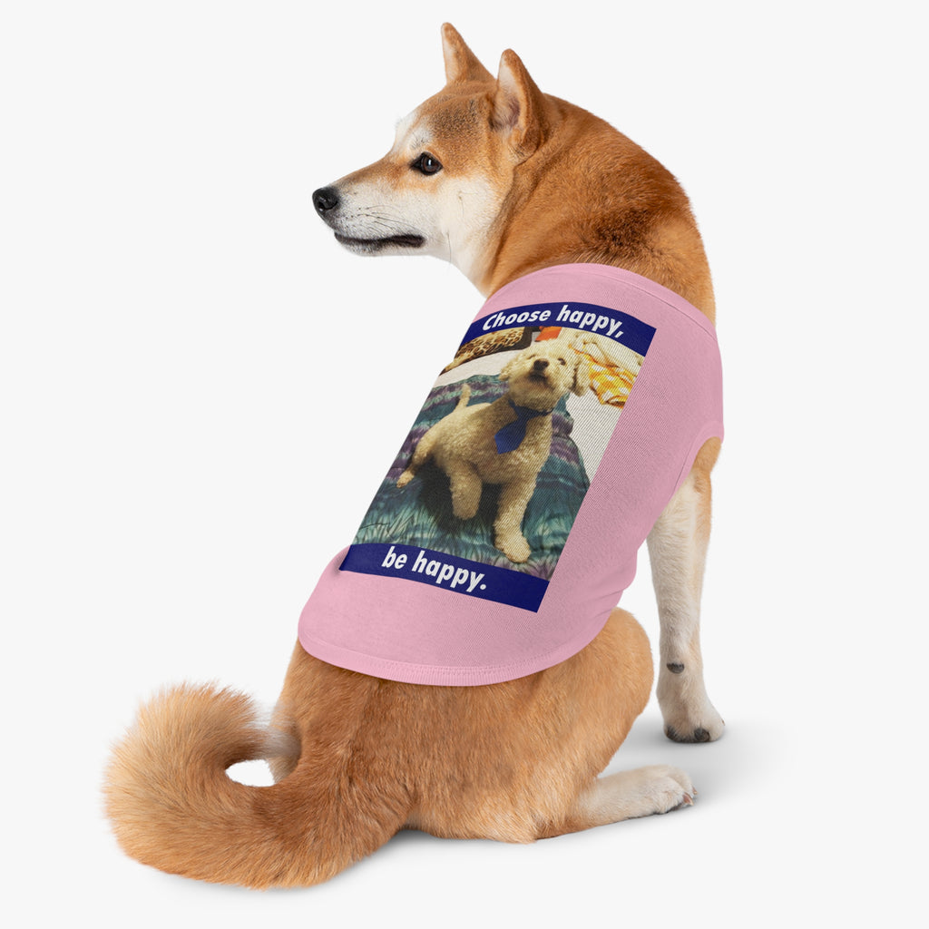 Pet Tank Top — "Choose Happy, Be Happy" Dog Photo Tank