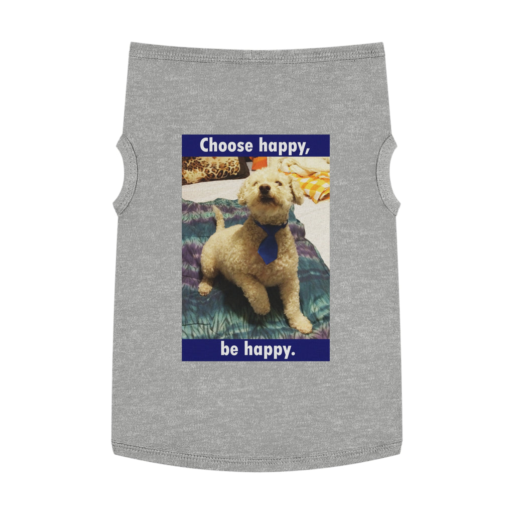 Pet Tank Top — "Choose Happy, Be Happy" Dog Photo Tank