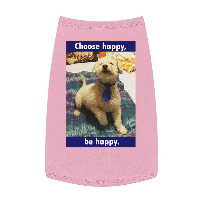 Pet Tank Top — "Choose Happy, Be Happy" Dog Photo Tank