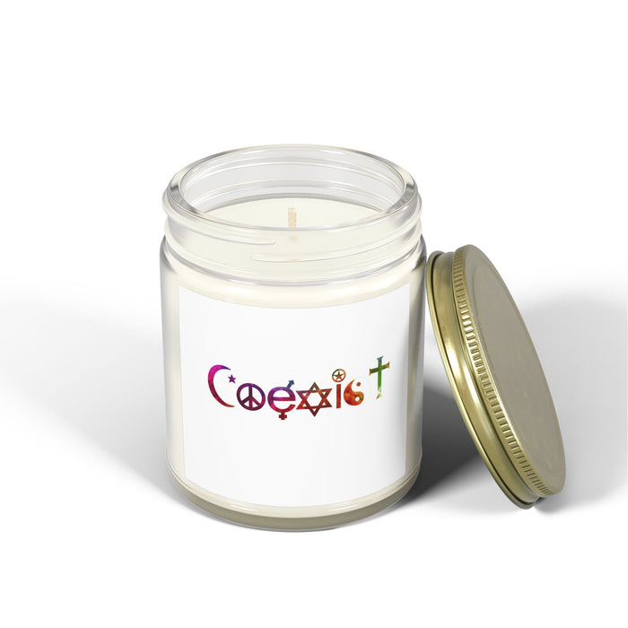 Coexist Logo Coconut Apricot Candle | 4oz 9oz Soy Blend Jar