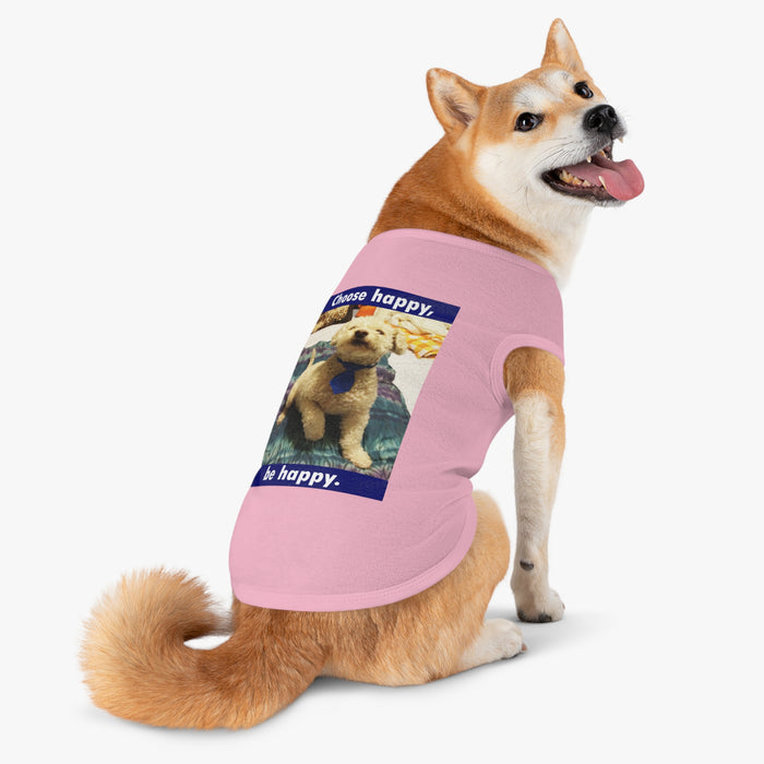 Pet Tank Top — "Choose Happy, Be Happy" Dog Photo Tank
