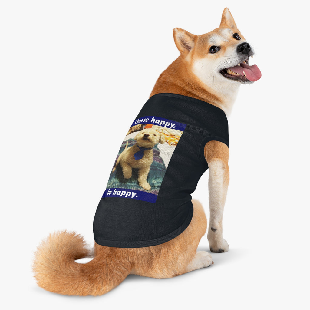 Pet Tank Top — "Choose Happy, Be Happy" Dog Photo Tank