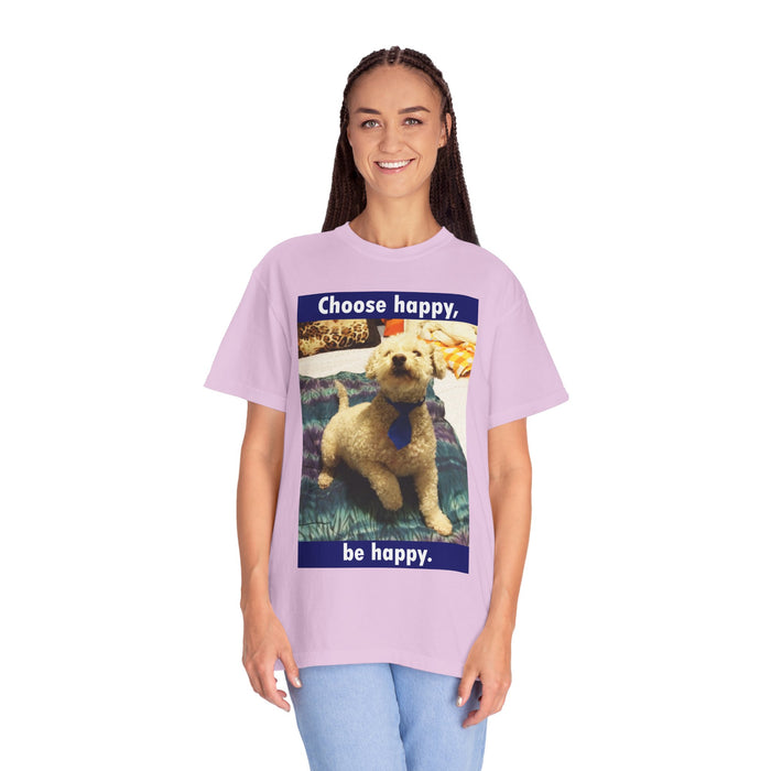 Choose Happy Puppy T-Shirt — "Choose happy, be happy." Motivational Dog Tee