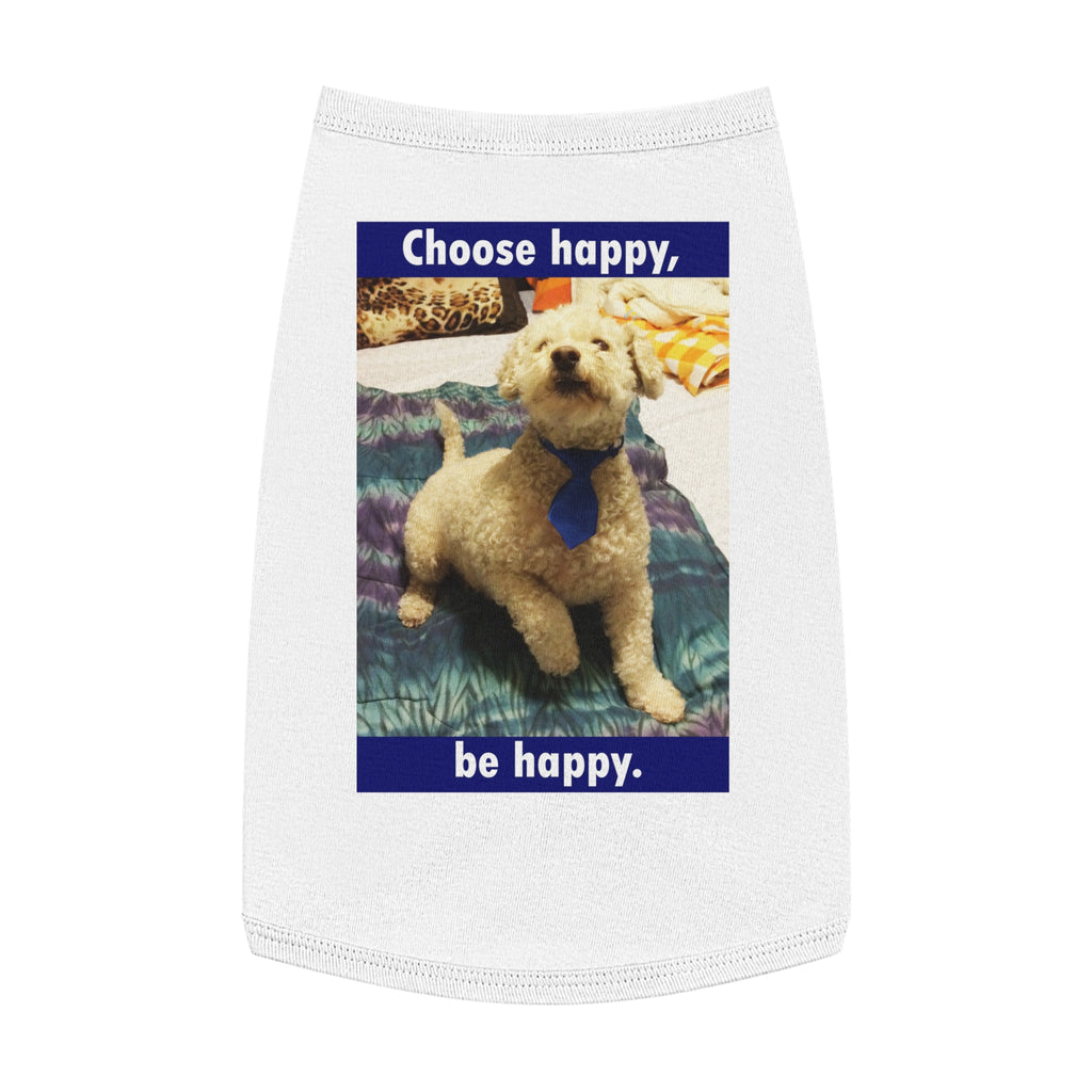 Pet Tank Top — "Choose Happy, Be Happy" Dog Photo Tank