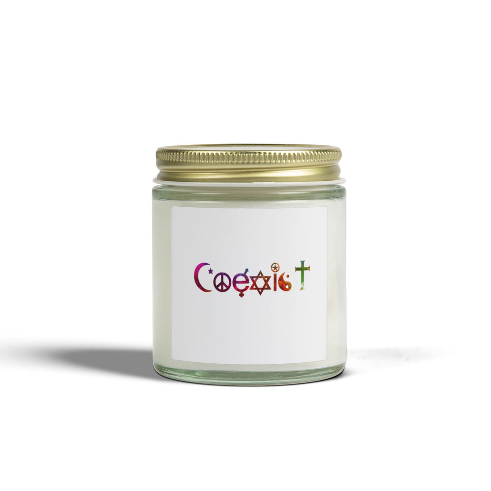 Coexist Logo Coconut Apricot Candle | 4oz 9oz Soy Blend Jar