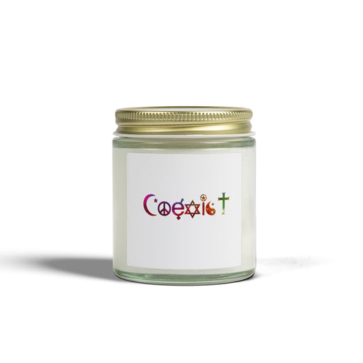 Coexist Logo Coconut Apricot Candle | 4oz 9oz Soy Blend Jar