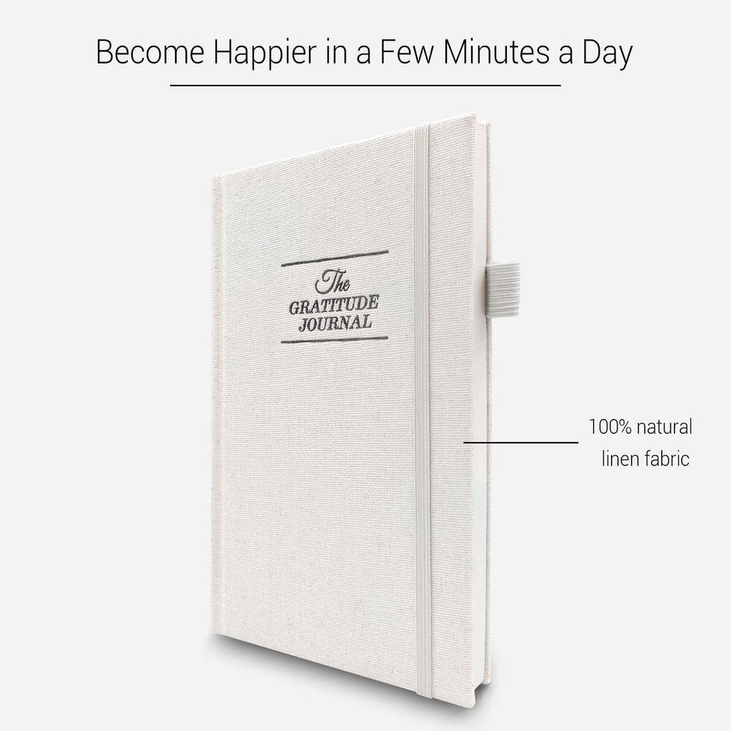 The Gratitude Journal 2026: 5 Minute Gratitude Practice to Inspire Thankfulness, Mindfulness, Positivity, Happiness, Upgraded with Pen Holder, Inner Pocket & Elastic Closure Band (Beige)
