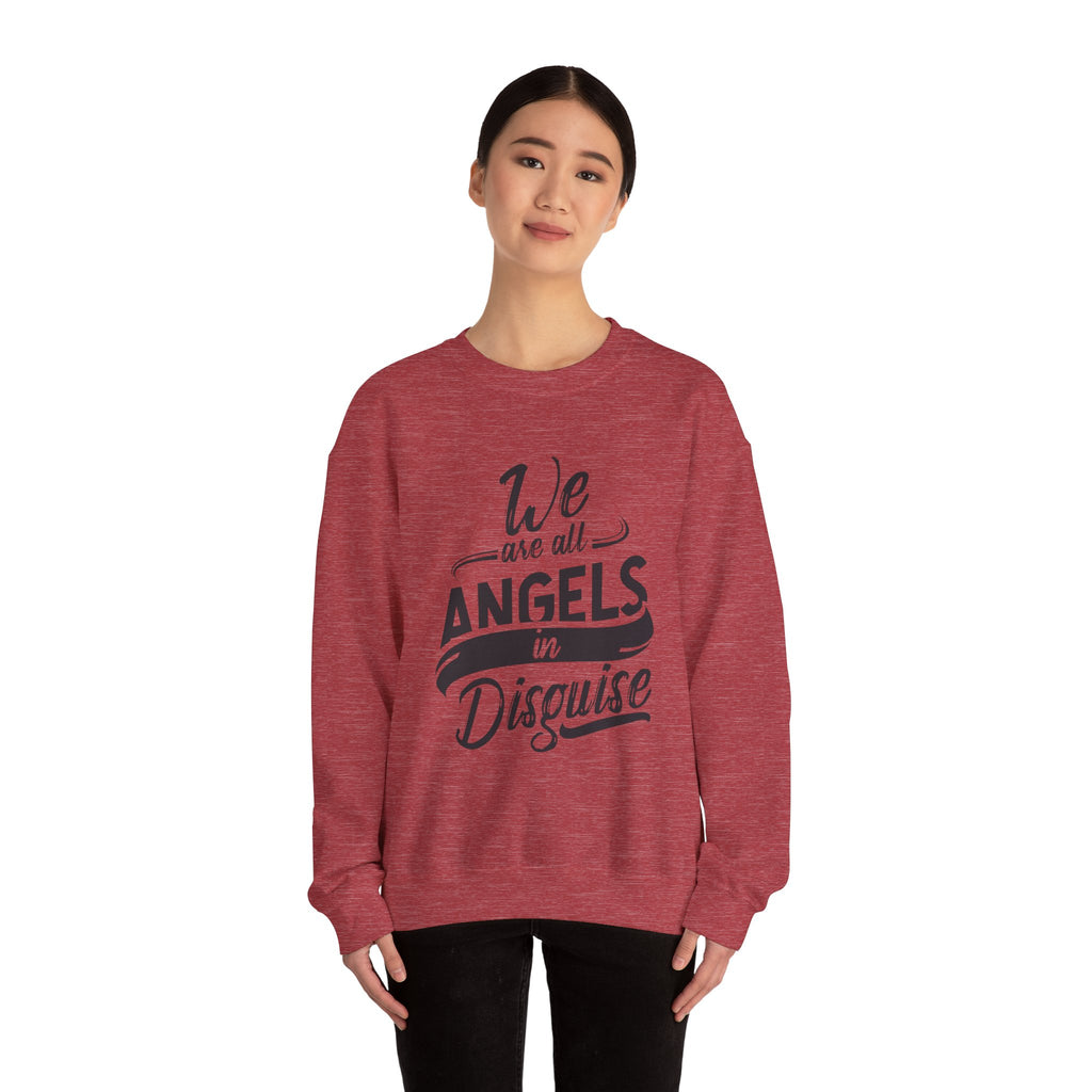 We Are All Angels in Disguise Sweatshirt | Typography Crewneck