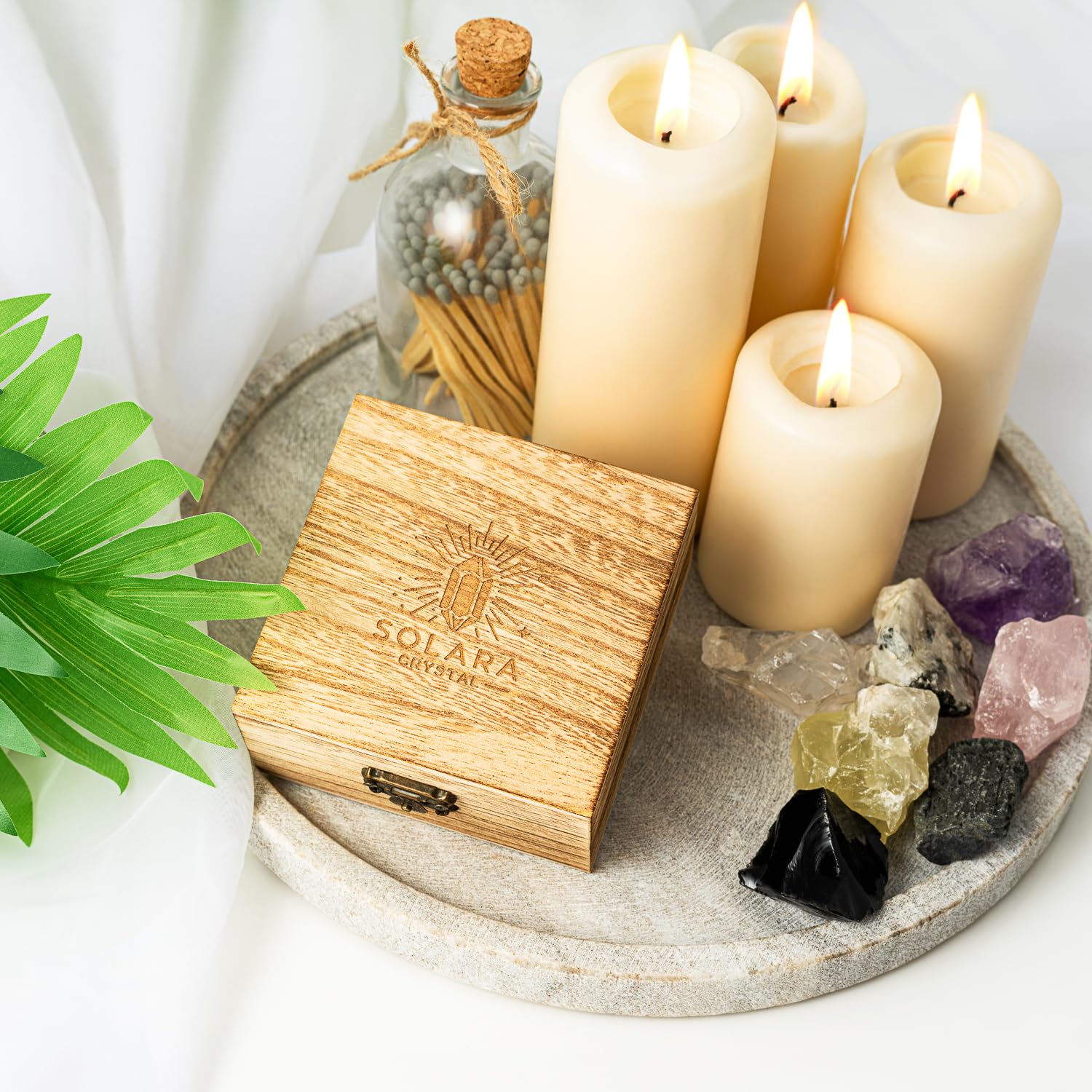 Premium Crystal Gift Box - 7 Healing Crystals Set with Natural Raw Stones for Energy Cleansing, Chakra Balancing & Meditation - Spiritual Gifts for Women, Reiki & Crystal Lovers