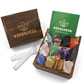 Healing Crystals Set,16 pcs Raw Natural Gemstones Crystals for Crystals Gifts for Women Reiki Crystals and Gemstones Gifts Chakra Balancing Meditation Wooden Box Guide Booklet