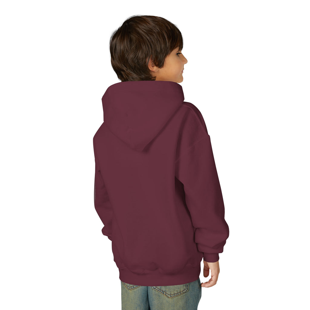Godsyou logo square Youth Hoodie | Christian faith sweatshirt, minimalist black graphic