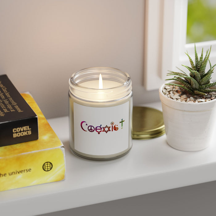 Coexist Logo Coconut Apricot Candle | 4oz 9oz Soy Blend Jar